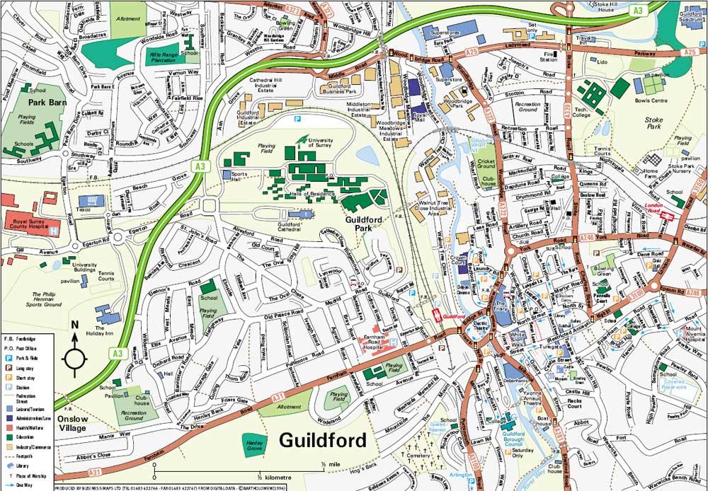 Map from Guildford