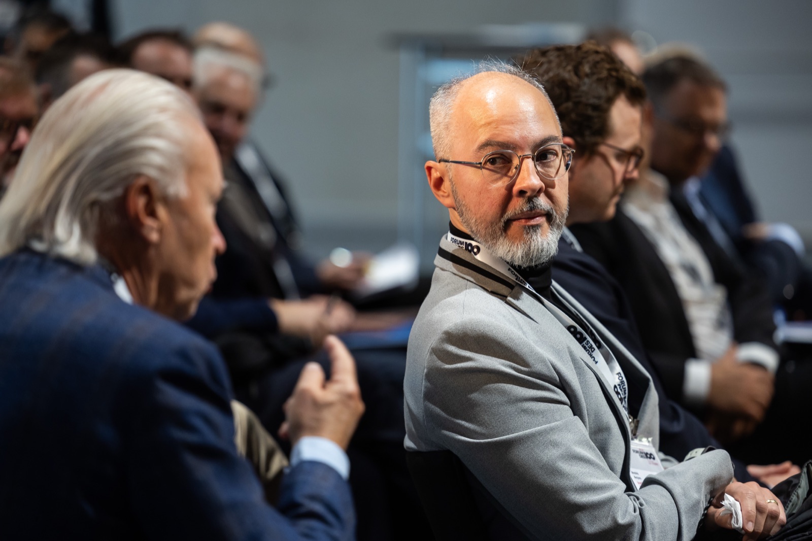 André Anjos seated in the audience at the Forum des 100