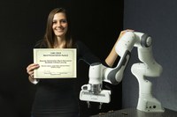 The best presentation award of the Conference on Robot Learning goes to Noémie Jaquier, PhD student at Idiap